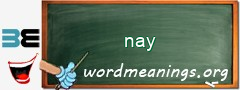 WordMeaning blackboard for nay